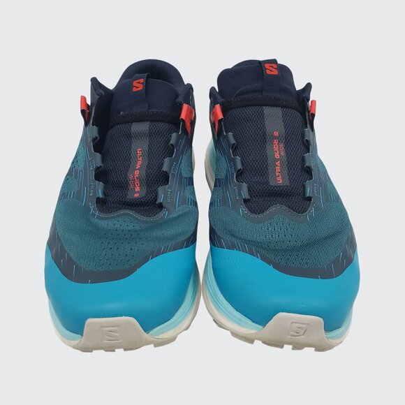 Salomon Ultra Glide 2 Trail Running Shoes Ortholite Size 11.5 Blue & White - Picture 2 of 9